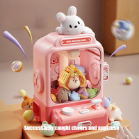 Mini machine à griffes en plastique, jouet interactif pour enfants avec lumières et musique, pour le divertissement à domicile