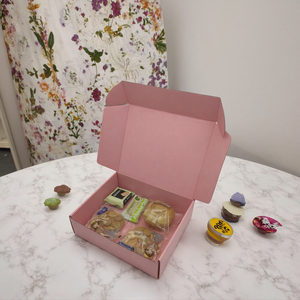 Bán buôn thân thiện với môi màu hồng Cookie bao bì hộp sóng gấp Snack Bánh Tráng Miệng hộp thực phẩm với biểu tượng tùy chỉnh cho vận chuyển - Product Image 3