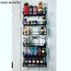 Étagère à épices vintage à <span class=keywords><strong>3</strong></span> <span class=keywords><strong>niveaux</strong></span> pour condiments, étagère à épices à <span class=keywords><strong>3</strong></span> <span class=keywords><strong>niveaux</strong></span> avec fil de roulement en acier noir pour la cuisine - Product Image 5