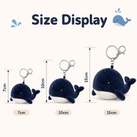 Porte-clés en peluche baleine personnalisé, mignon dessin animé, animal marin en peluche, pour cadeau de vacances, décoration intérieure, faible MOQ, OEM, ODM
