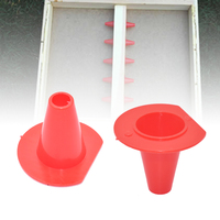 Greenvive Entrée manuelle pour abeilles, Élevage de reines, Plastique, Nouveau cône rouge canadien léger BT52-6, Garantie 5 ans