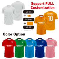 Maillot de football orange élégant à séchage rapide, directement de l'usine, avec logo personnalisé, pour équipe sportive, vêtements de football imprimés