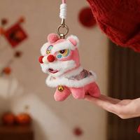 Peluche Lion de la Danse du Nouvel An Chinois, Porte-Bonheur pour Sac et Voiture, Vente Chaude