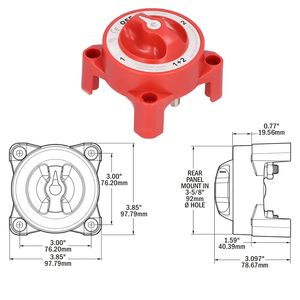Interrupteur à bascule métallique 12V 9002e pour alimentation électrique, fil électrique, télécommande, prise, sélecteur, bouton de sélection <span class=keywords><strong>Glock</strong></span> - Product Image 5