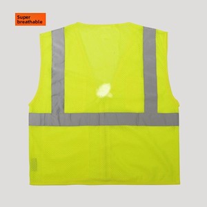אפוד רשת רב-כיסים מחזיר אור <span class=keywords><strong>Hi</strong></span> <span class=keywords><strong>Vis</strong></span>, תקן ANSI/ISEA107 Class 1, נושם, ייבוש מהיר, לבטיחות בתנועה - Product Image 3