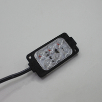 Module LED universel IP65 3W 6LED rouge bleu jaune clignotant, lumière d'avertissement stroboscopique pour camion, moto, véhicule tout-terrain