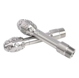 فوهة تنظيف متعددة الرؤوس عالية الضغط من الفولاذ المقاوم للصدأ مع رشاش هوائي ذو خيوط خارجية للتبريد وإزالة الغبار - Product Image 1