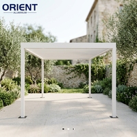 Pergola électrique réglable en aluminium avec toit à lamelles, anti-UV, sans entretien, 3x3, 3x4, 4x4, 4x6 m