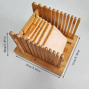 Coupe-pain en bambou 25x21x20cm, coupe-pain pour la cuisine à domicile, outils de pâtisserie - Product Image 3