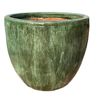 กระถางดอกไม้เซรามิกเคลือบทรงกลมที่ทันสมัยสำหรับสวนและร้านอาหาร - Product Image 2