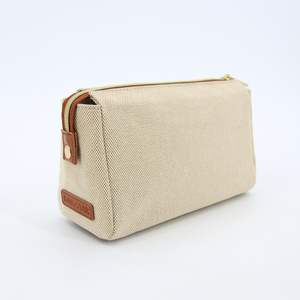 Sac <span class=keywords><strong>de</strong></span> maquillage en lin personnalisé, grande capacité, imperméable, sac <span class=keywords><strong>de</strong></span> rangement portable pour articles <span class=keywords><strong>de</strong></span> <span class=keywords><strong>toilette</strong></span> - Product Image 1