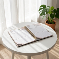 Cuaderno Espiral A5 Personalizado con Cubierta Kraft, Diario Rayado, 100 Hojas, Tapa Dura, Espiral Metálica, Venta al Por Mayor