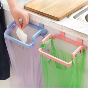 Kitchen Gadgets Bracket Hanging Holder for Cabinet Door Storage Rack <b>Plastic</b> Bag Trash Stand - Product Image 4