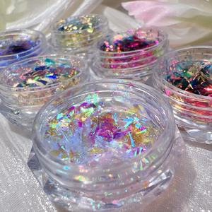 Gran oferta de copos de purpurina de sirena, polvo de cromo de ópalo Rosa Aurora para arte de uñas DIY y esmalte de Gel tipo fino - Product Image 6