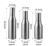 Distributeur d'huile d'olive, de vinaigre et de café en acier inoxydable de style classique, multifonctionnel, écologique, récipient de cuisine, sans danger pour les aliments