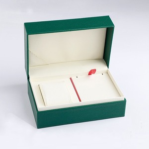 Caja de Regalo para Reloj de Lujo, Hecha a Mano, con Diseño de Lichí, Bajo MOQ, de Cartón Verde, con Logotipo Personalizado, Caja de Reloj de Cuero PU - Product Image 6