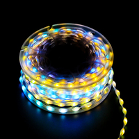 Guirnalda de Luces LED RGB de 1000 LED, de Cobre, Impermeables IP67, con Cable de Alimentación de 12 V CC, Regulables, Decorativas para Paisajes, Navidad y Bodas