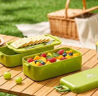 Boîte à bento promotionnelle personnalisée avec logo, 26 oz (800 ml), double compartiment, en PP, compatible micro-ondes, pour garder les aliments frais, sans BPA