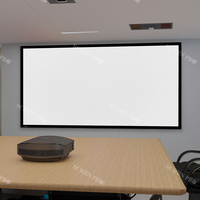 Écran de projection acoustiquement transparent de 92 à 220 pouces, cadre fixe tissé Ultra HD 4K/8K pour cinéma maison