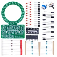 Kit DIY CD4017 de lumière LED circulaire à flux numérique pour la pratique de la soudure et les projets éducatifs