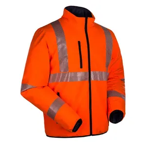 Hi Vis Jaket Keselamatan Visibilitas Tinggi Pakaian Kerja Jaket Reflektif Pakaian Kerja Pakaian Kerja Dua Sisi