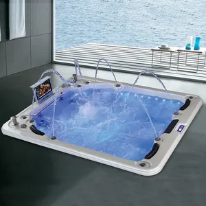 Thụy Điển được xây dựng trong hydropool bồn tắm nước nóng 6-người thả trong Spa ngoài trời và cho biệt thự ứng dụng