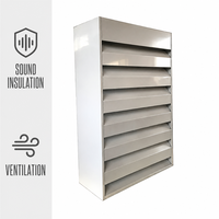 Grille acoustique en alliage d'aluminium, grille de ventilation extérieure anti-corrosion, grille insonorisante pour équipement de ventilation