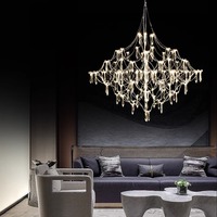 Lampe suspendue personnalisée de concepteur de luxe décoration lumière maison Villa salle à manger salon lustre en cristal suspension en cristal