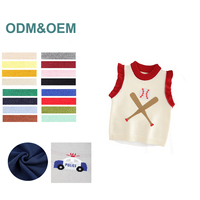 Pull en tricot à col rond de haute qualité pour enfants, pull pour enfants entièrement brodé pour la Saint-Valentin