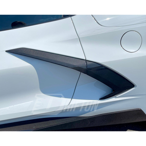 Garniture de ventilation latérale en fibre de carbone véritable 3K/6K/12K pour Chevrolet Corvette C8 Stingray Z51 2020-2026 - Product Image 2