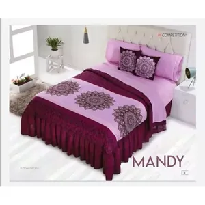 Set Copripiumino King Size 3 Pezzi in Cotone con Ricamo Floreale Stile Pastorale per Uso Domestico Tutte le Stagioni - Product Image 6