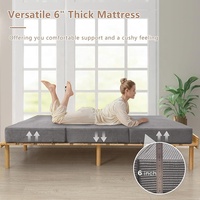 Matelas en mousse triple pliable épais et confortable, compact, imperméable, idéal pour l'extérieur, les voyages et les invités – Prix usine