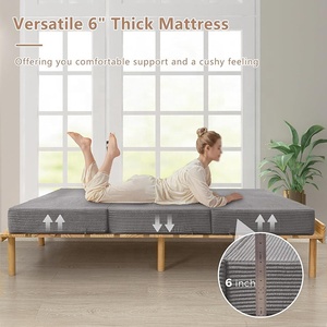 Nhà Máy Giá Xách Tay Không Thấm Nước Bề Mặt Nhỏ Gọn Thoải Mái Dày Gấp Ba Bọt Nệm Cho Du Lịch Ngoài Trời Giường Khách - Product Image 5