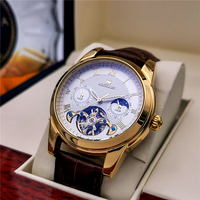 Montre mécanique squelette lumineuse étanche de haute qualité pour homme, montre-bracelet automatique de luxe, mode et affaires