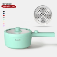 2025 modèle de cuisinière électrique en acier inoxydable 1.5L multifonctionnel avec vapeur marmite électrique réglable antiadhésive.