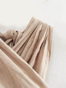 Donne Sexy senza maniche elegante <span class=keywords><strong>Beige</strong></span> chiaro sciarpa centrale nodo un accessorio Versatile per ogni occasione t-shirt <span class=keywords><strong>donna</strong></span> camicetta estiva - Product Image 6