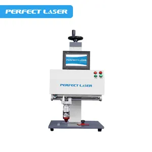 Perfect Laser Desktop Aluminum Wood Paper Hard Plastic Leather Glass Ceramic PVC Nameplate Co2 Dot Peen Laser Marking Machine