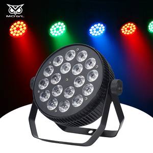 Luces LED Par Planas de Alta Calidad para Interiores, 18 Piezas, con Modo de Control DMX512 para Escenarios, Discotecas, Bares, Fiestas, Bodas, DJ, KTV - Product Image 2