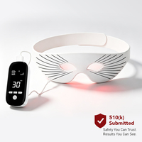 Masque oculaire flexible en silicone à LED pour thérapie par la lumière rouge 630nm 850nm infrarouge, appareil rechargeable pour le soin des yeux, anti-cernes et anti-âge