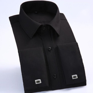 Thời Trang Mens Pháp Cuff Dress Shirt New Dài Tay Áo Chính Thức Nút Kinh Doanh Sơ Mi Thường Xuyên Phù Hợp Với Khuy Măng Sét Cưới Tuxedo Áo Sơ Mi - Product Image 5