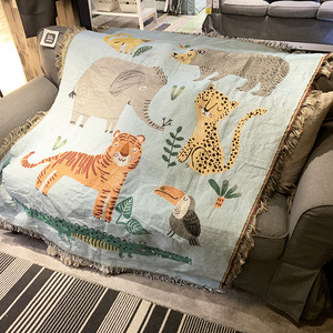 DaiRui Sofa Slipcover Protector Knitted <strong>Large</strong> Fringed Cotton <strong>Custom</strong> Throw Blanket Woven <strong>Tapestry</strong> - Product Image 6