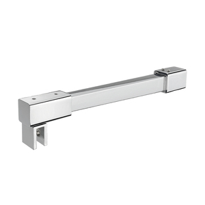 Stabilisateur de panneau mural carré en laiton à 0 degré pour porte de douche sans cadre, support de barre de douche - Product Image 1