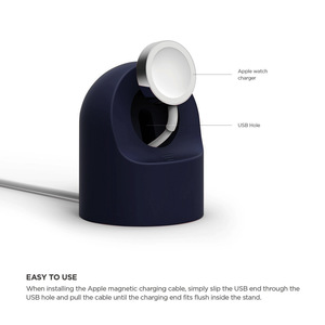 Support de chargeur de montre intelligente en silicone Support de bureau Dock pour <span class=keywords><strong>Apple</strong></span> <span class=keywords><strong>Watch</strong></span> Chargeur sans fil pour iwatch Series Ultra 8 7 - Product Image 5