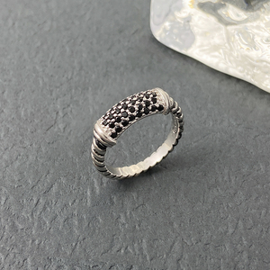 Bague en cristal plaqué argent David pour couple, bagues pour hommes et femmes, <span class=keywords><strong>bijoux</strong></span> de <span class=keywords><strong>mode</strong></span> de haute qualité, vente en gros - Product Image 1