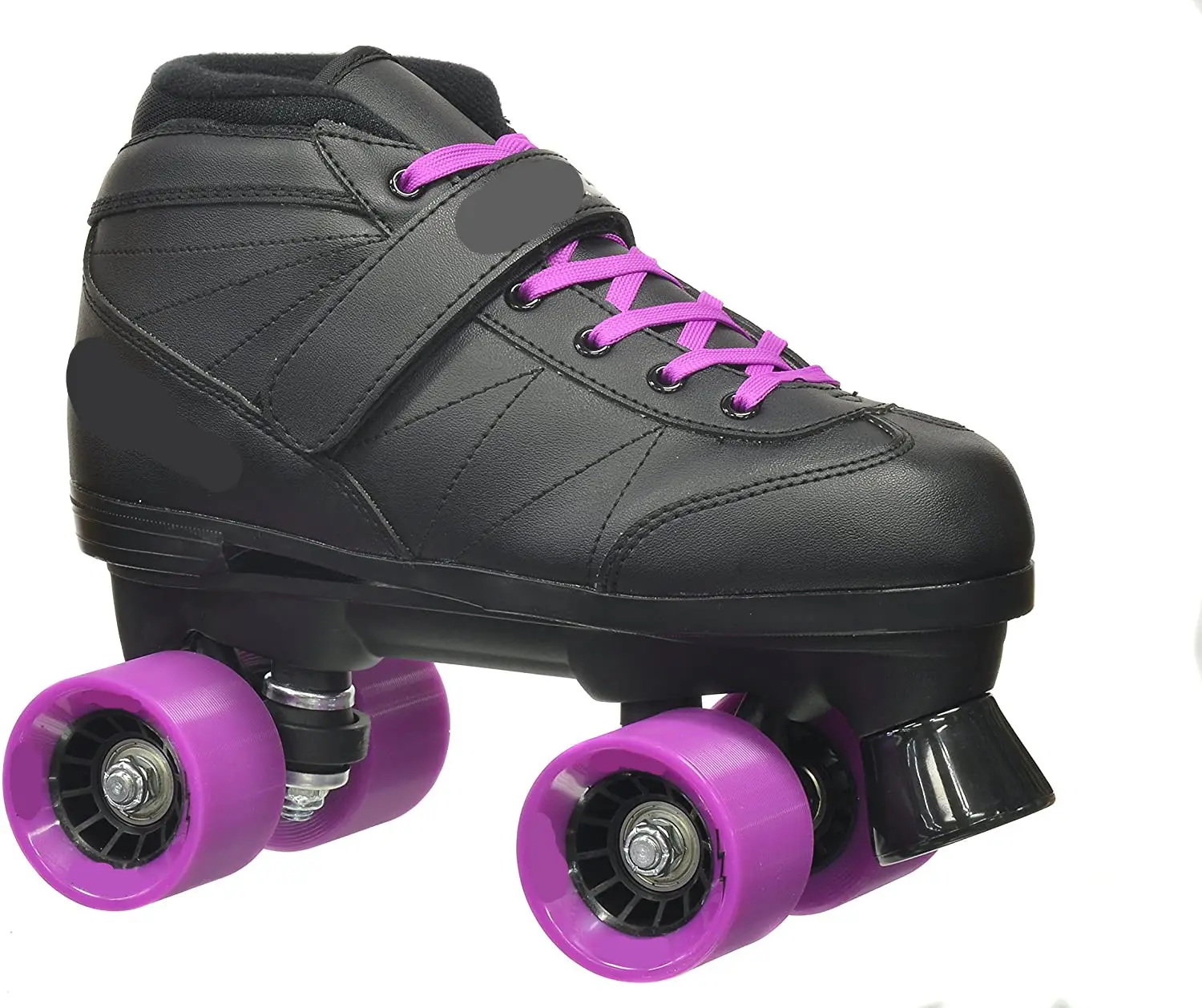 Rolo de velocidade quad para uso interno/externo, patins roxo com rodas pu