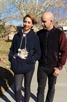 Hoodie de transport pour chat et petit animal, sweat-shirt à poches pour chien et chat, pull de transport pour chiot