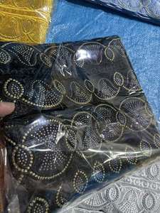 Accessoires de vêtements africains pour bricolage Broderie <span class=keywords><strong>DMC</strong></span> Fleur Organza Dentelle Décoration Polyester coloré Tissu à coudre - Product Image 3