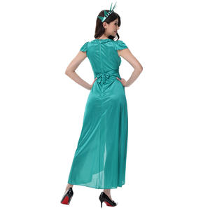 Costume de Cosplay de <span class=keywords><strong>la</strong></span> Statue de <span class=keywords><strong>la</strong></span> Liberté française et <span class=keywords><strong>américaine</strong></span> S-XL, uniforme de fête de bal masqué pour adultes, Halloween - Product Image 2