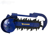 KINGER tractor hidráulico trencher archivo adjunto mini Trencher máquina para la venta