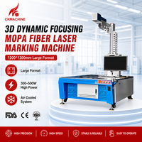Machine de marquage laser à fibre Galvo 3D CKMACHINE MOPA 1200x1200mm Grande CNC Sino Galvo DXF pour titane, acier inoxydable, plastique